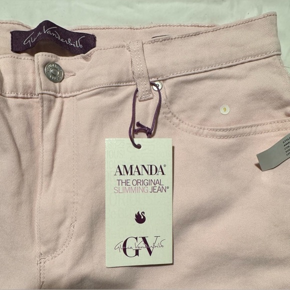 Gloria Vanderbilt Women's Amanda Classic High Rise Tapered Jeans Pink 12 NWT - Picture 7 of 13